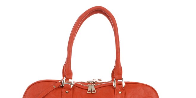 Dámska tehlovo červená kabelka s peňaženkou London Fashion