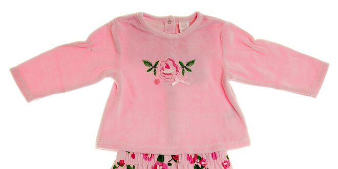 Detský svetlo ružový komplet Tuc Tuc - tričko a nohavičky