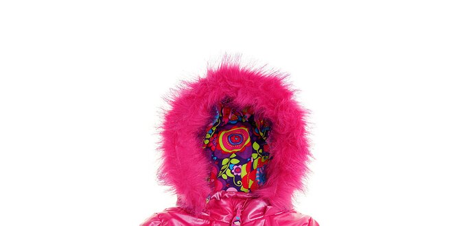 Detská ružová zimná prešívaná bunda Tuc Tuc