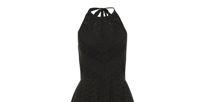 Dámske perforované čierne šaty Uttam Boutique