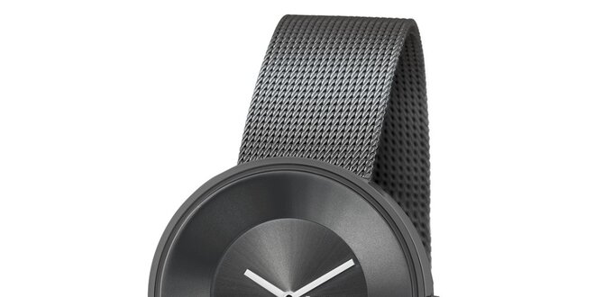 Metalické hodinky s texturovaným remienkom Lambretta