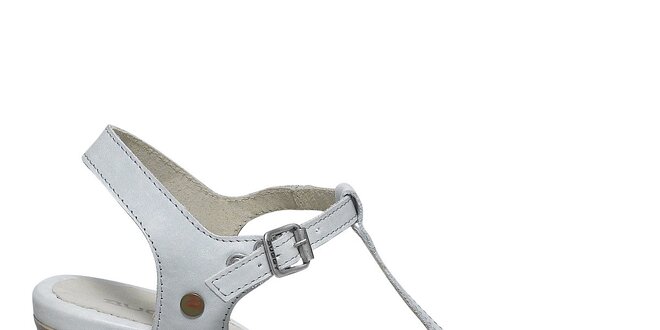 Dámske biele sandále s prackami Buggy