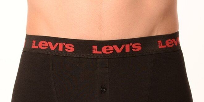 Pánske čierne boxerky s gombíkmi Levi's