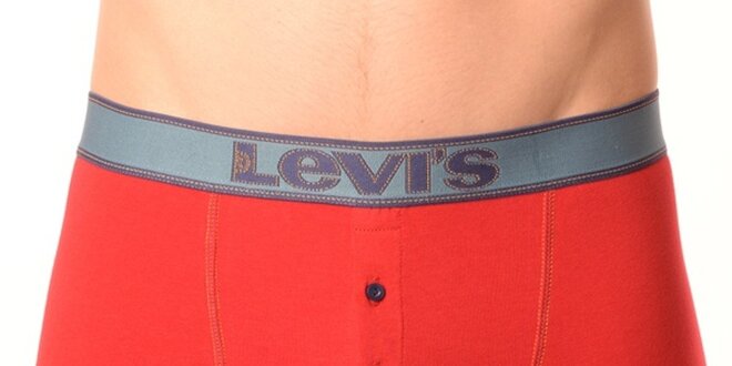 Pánske červené boxerky s gombíkmi Levi's