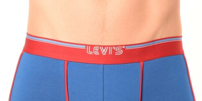 Pánske modré boxerky s červenými lemami Levi's