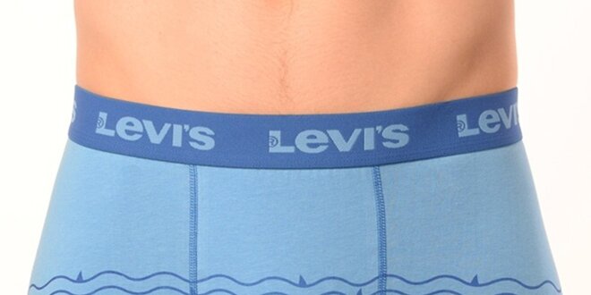 Pánske modré boxerky s vlnovkami Levi's