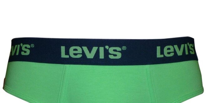 Pánske zelené slipy s tmavou gumou Levi's