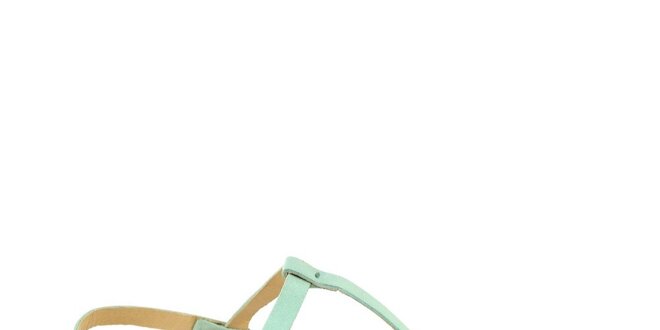 Dámske zelenkavé kožené sandále Giorgio Picino