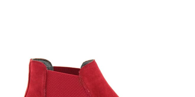 Dámske červené chelsea topánky Giorgio Picino