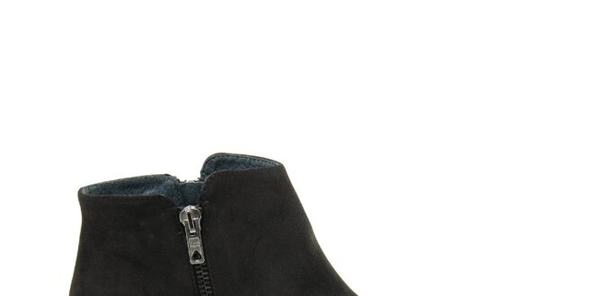 Dámske čierne členkové topánky so zipsom Giorgio Picino