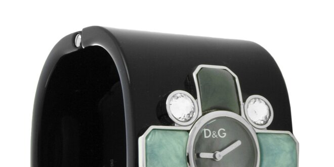 Dámske náramkové hodinky Dolce & Gabbana s farebnými kamienkami
