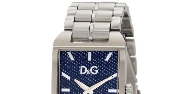 Pánske oceľové hodinky Dolce & Gabbana s modrým ciferníkom