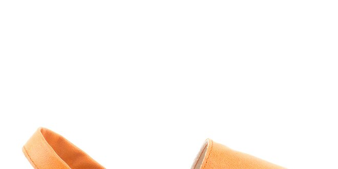 Dámske oranžové sandále z kože Daneris