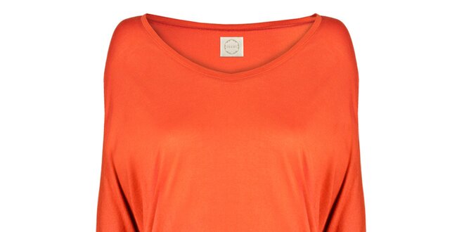 Dámske oranžové tričko s netopierimi rukávmi Isabi