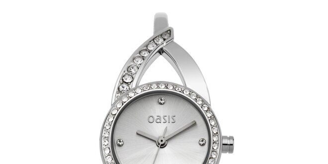 Dámske oceľové hodinky s kamienkami Oasis