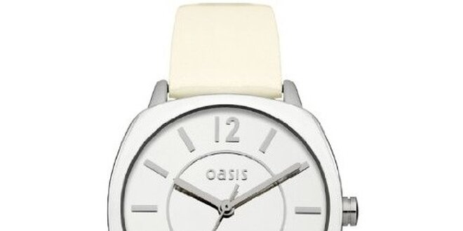 Dámske hodinky s béžovým remienkom Oasis