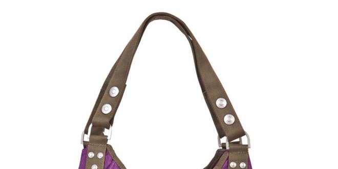 Dámska fialová kabelka s kontrastnými lemami George Gina and Lucy