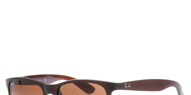 Hnedé oválné slnečné okuliare Ray-Ban