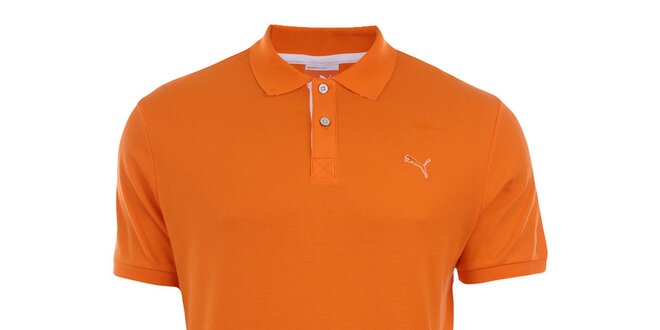 Pánske oranžové polo tričko Puma