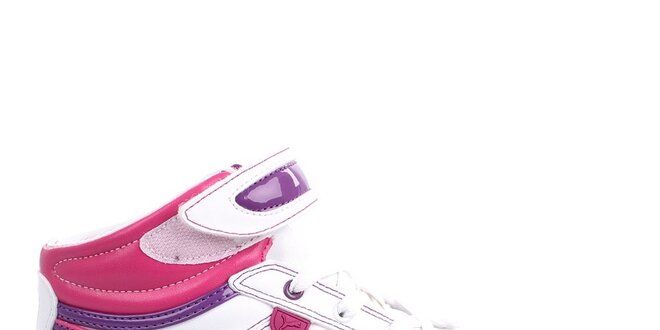 Dámske bielo-ružovo-fialové členkové topánky Puma