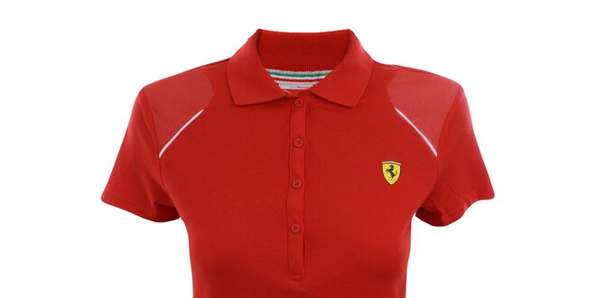 Dámske červené Ferrari polo tričko Puma