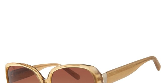 Dámske jantárovo zlaté slnečné okuliare Calvin Klein