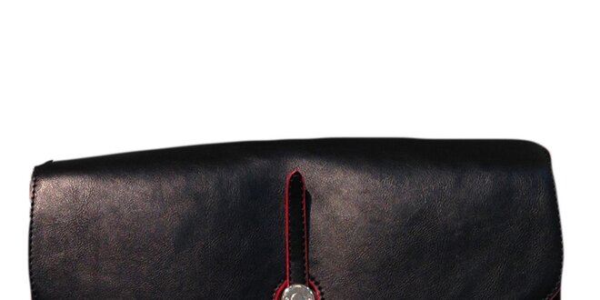Dámska čierna kabelka s obrátenou prackou The Style London