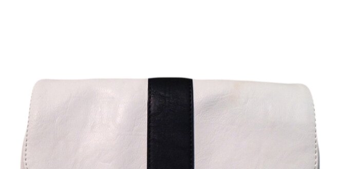 Dámska biela kabelka s čiernym pruhom The Style London