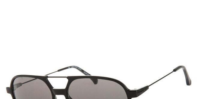 Dámske čierne slnečné okuliare Calvin Klein s kovovými detailami