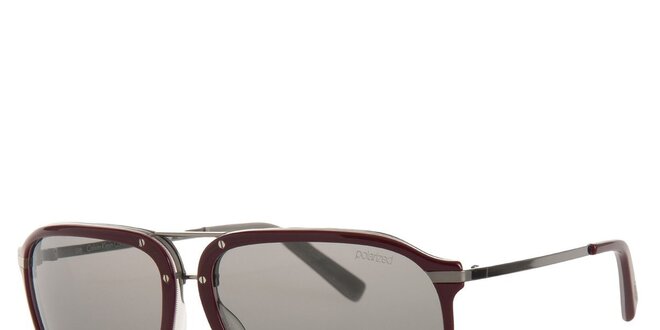 Pánske vínové slnečné okuliare Calvin Klein s polarizovanými sklami