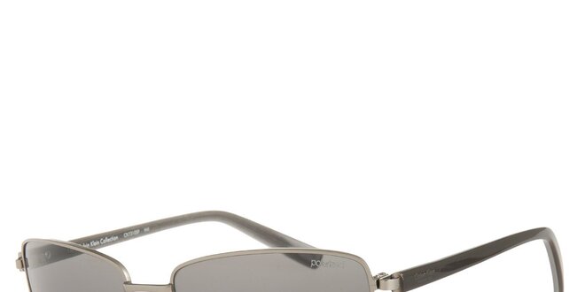 Pánske čierno-strieborné slnečné okuliare Calvin Klein s polarizovanými sklami