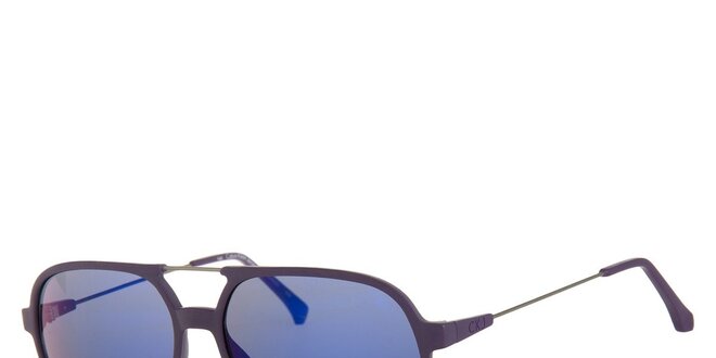 Pánske fialové slnečné okuliare Calvin Klein so zrkadlovými sklami