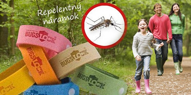 BugsLock repelentný náramok proti komárom (5ks)