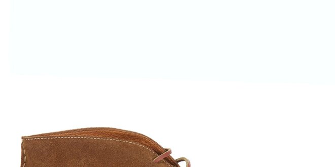 Pánske svetlo hnedé semišové topánky Hudson