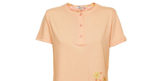 Dámske ružové pyžamo Isma s kvetinkami - šortky a tričko