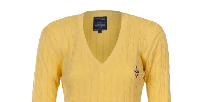 Dámsky žltý svetrík s plastickým vzorom Giorgio di Mare