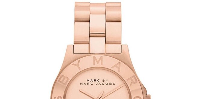Dámske oceľové hodinky vo farbe ružového zlata Marc Jacobs