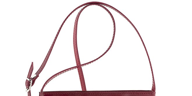 Dámska červená kožená kabelka cez rameno Tina Panicucci