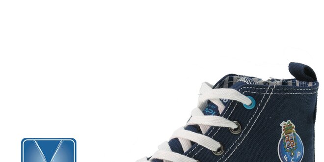 Detské modré členkové topánky so zipsom Beppi