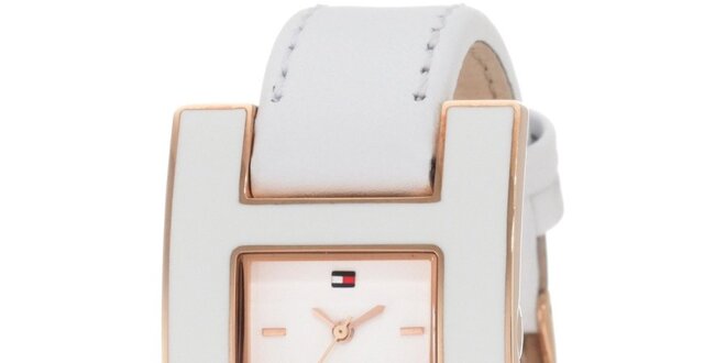 Dámske designové biele hodinky Tommy Hilfiger