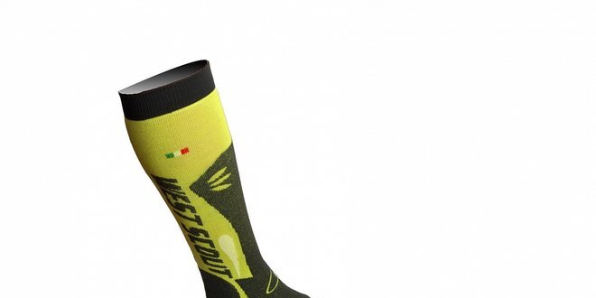 Zeleno-šedé lyžiarske ponožky West Scout