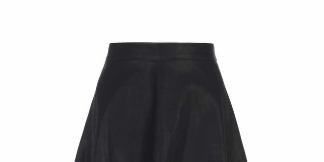 Dámska čierna sukňa s perforovaným lemom Yumi