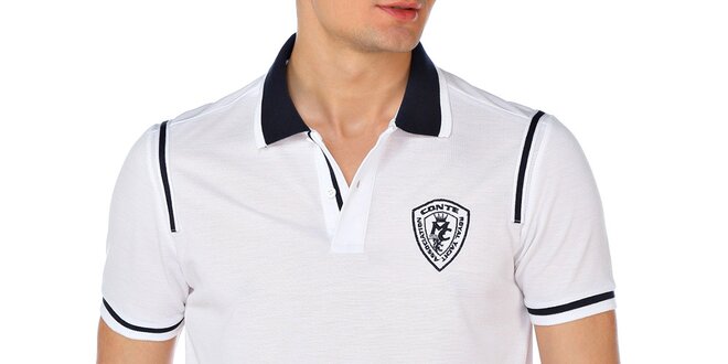 Pánske polo tričko v bielej farbe M. Conte