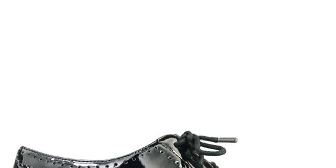 Dámske čierne lakované topánky na platforme Rock and Candy by Zigi
