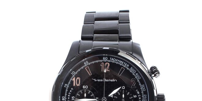 Pánske hodinky v čiernej farbe Yves Bertelin