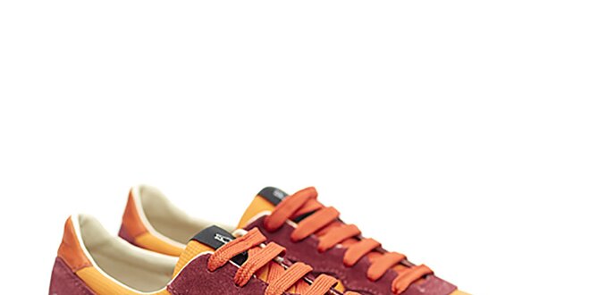 Dámske červeno-oranžové športové tenisky Shoe the Bear