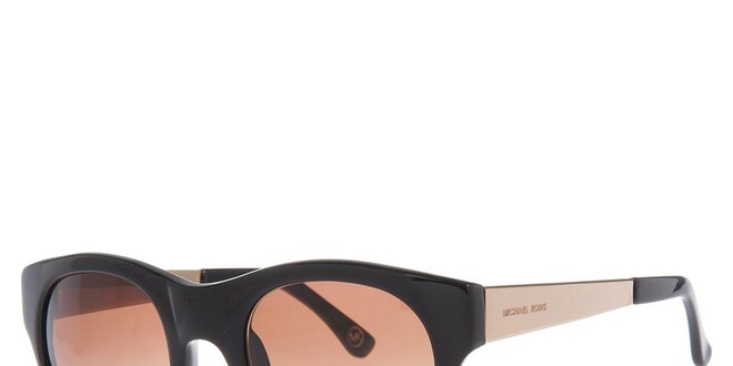 Dámske čierne oválne slnečné okuliare s hnedými sklami Michael Kors