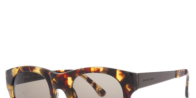 Dámske žíhané oválne slnečné okuliare s čiernymi sklami Michael Kors