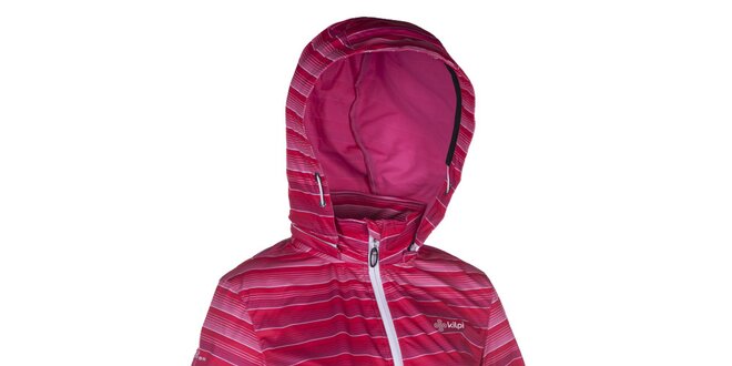 Dámska ružovo pruhovaná softshellová bunda Kilpi
