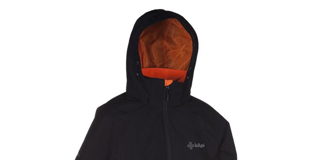 Pánska čierna outdoorová bunda s kapucňou Kilpi
